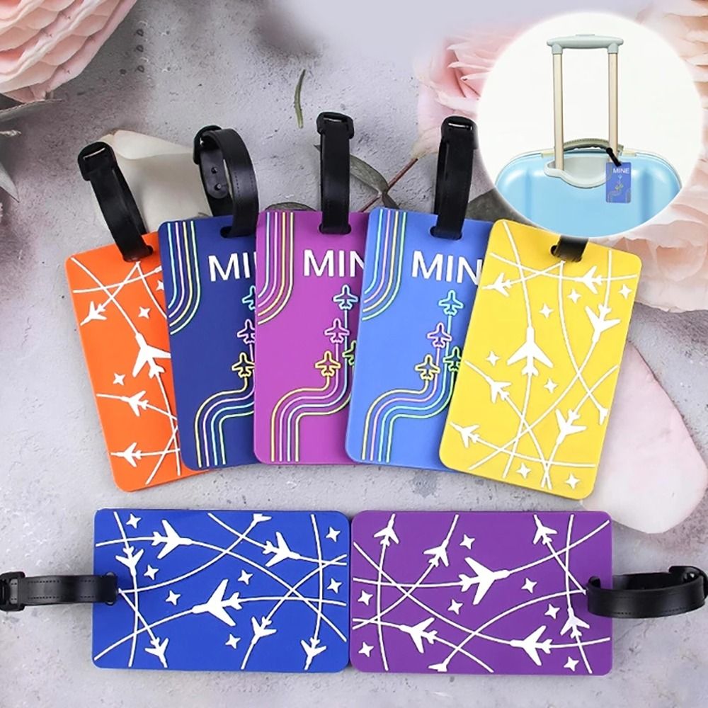 Luggage Cover Protector - กาวซิลิโคนกระเป๋าเดินทาง ID ที่อยู่ผู้ถือ Baggage Boarding แท็กการ์ดชื่อป้ายแบบพกพา