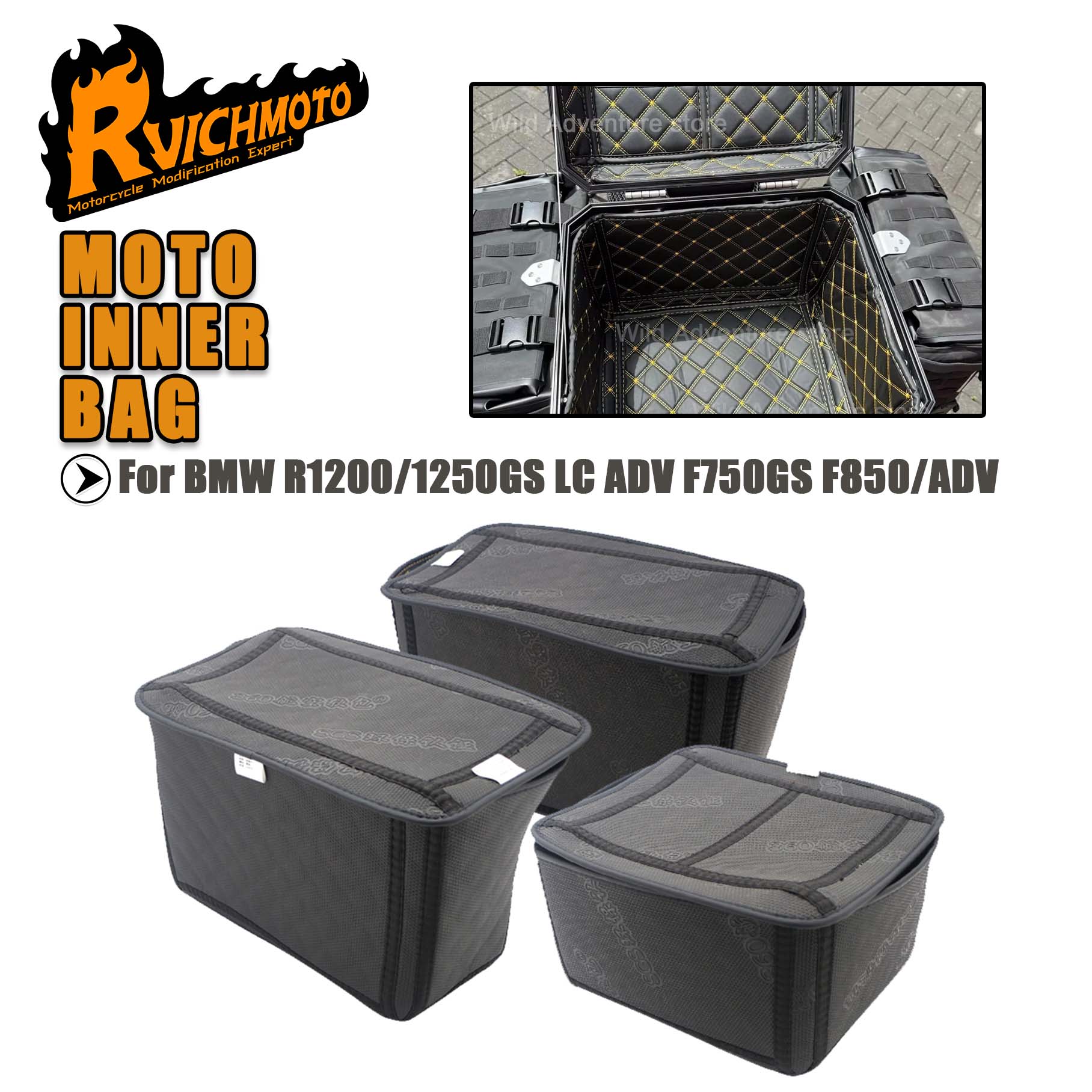 Luggage Cover Protector - ﻿ กระเป๋าซับในกล่องท้ายรถมอเตอร์ไซค์ สำหรับ BMW R1200 R1250