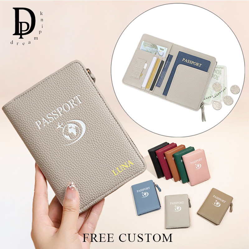 Travel Accessories Wallet - กระเป๋าใส่พาสปอร์ตสำหรับผู้หญิง ดีไซน์หรูหรา ทำจากหนัง PU ป้องกัน RFID
