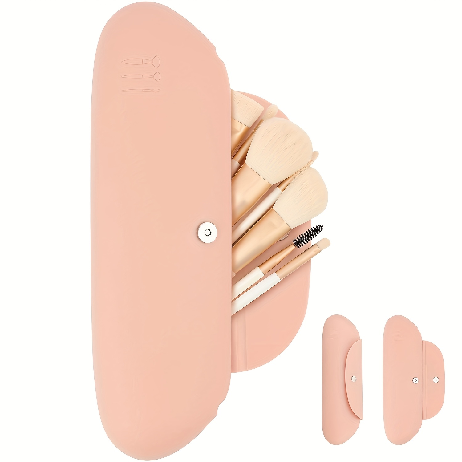 Travel Accessories Organizer Bag - กระเป๋าจัดระเบียบแปรงแต่งหน้าซิลิโคน, กระเป๋าเก็บอุปกรณ์แต่งหน้ากันฝุ่น, กระเป๋าใส่เครื่องสำอางแบบพกพาสำหรับเดินทาง