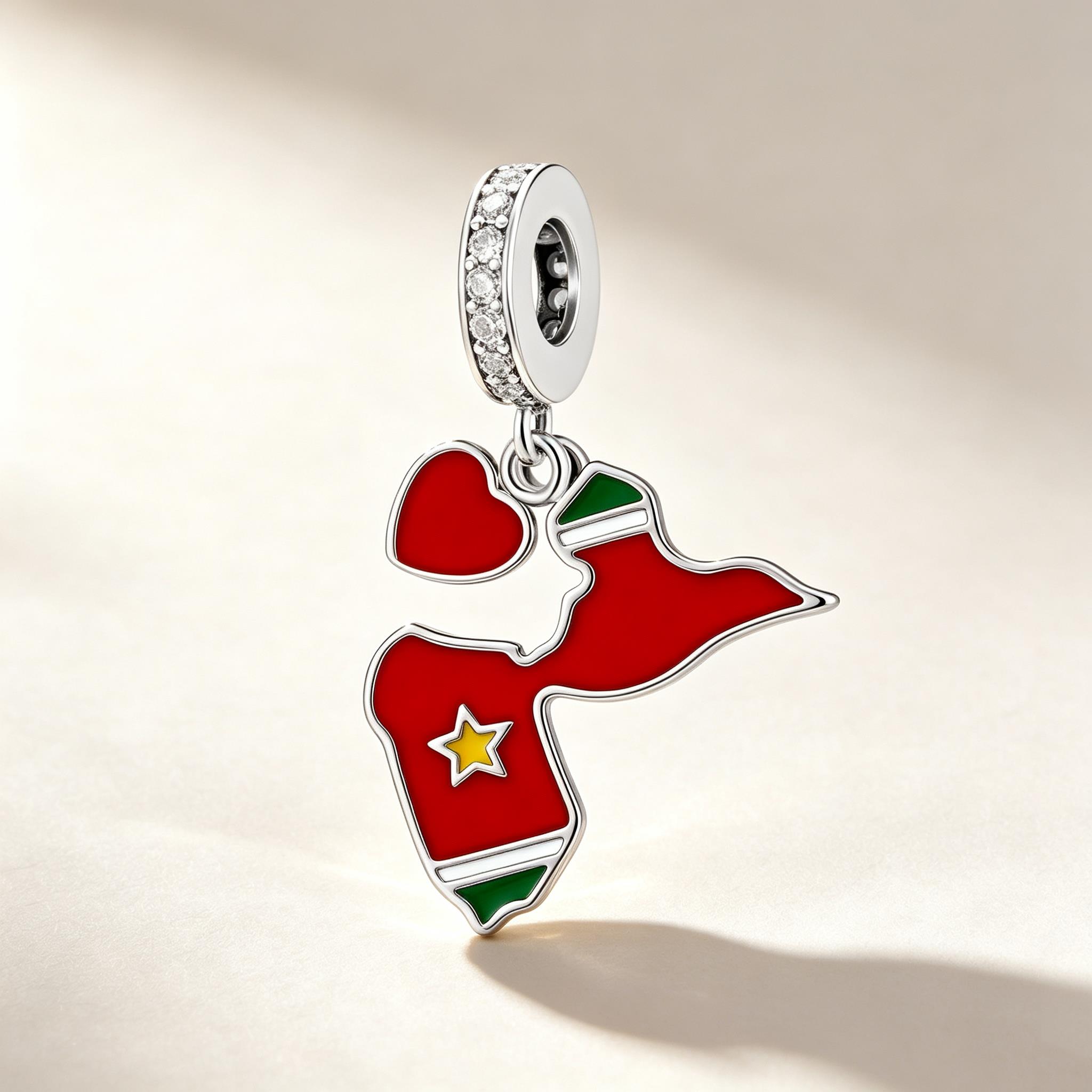 จี้เงินแท้ 925 เคลือบสีรูปธงชา - Travel Accessories Jewelry บทวิจารณ์และราคา
